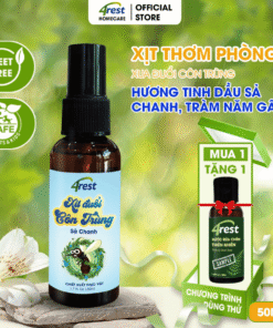 Xịt Đuổi Muỗi & Khử Mùi Tinh Dầu Thiên Nhiên Tràm - Sả Chanh 50ml