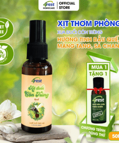Xịt Đuổi Muỗi & Khử Mùi Tinh Dầu Thiên Nhiên Quế - Màng Tang 50ml, An toàn cho bé, Dễ chịu