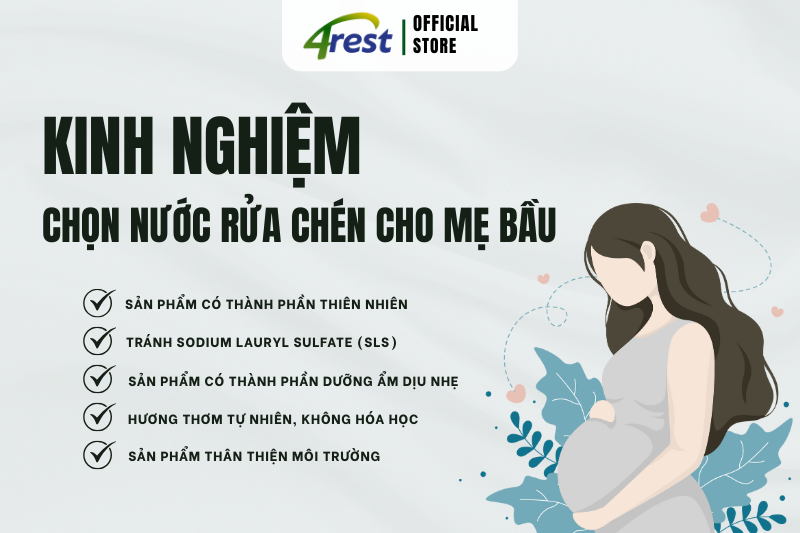 Kinh nghiệm chọn nước rửa chén an toàn cho mẹ bầu