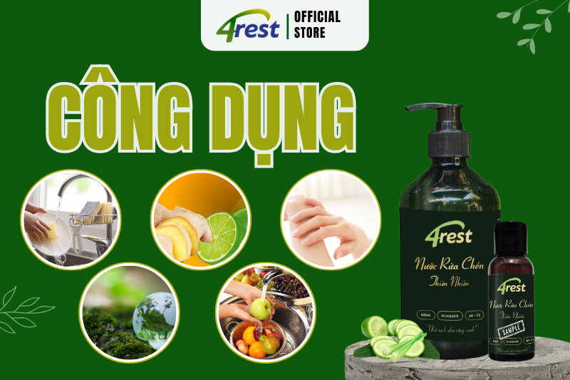 Công dụng của nước rửa chén thiên nhiên 4REST